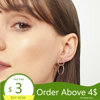 visisap trendy circle o shape stud earrings for women wholesale gold color earring ear jewelry lover gift supplier xr1118