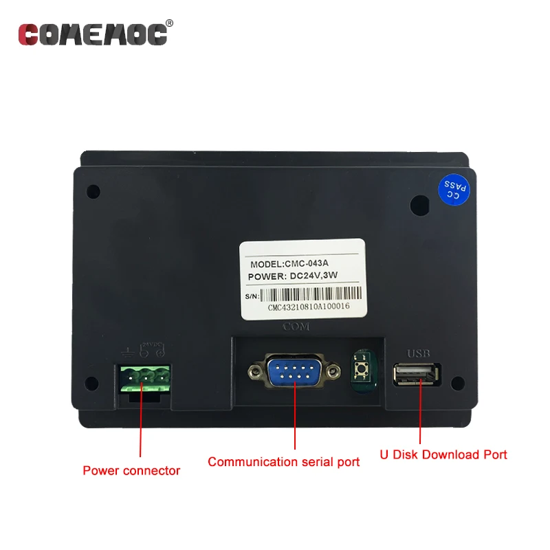 Comemoc 4,3 дюйма CMC-043A HMI сенсорный экран lcd панели hmi для plc on.