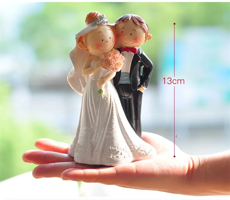 Dancing Birde and Groom Cake Topper Figurines Cute Fat Couple Wedding Gifts Favors for Decoration Supplies | Дом и сад