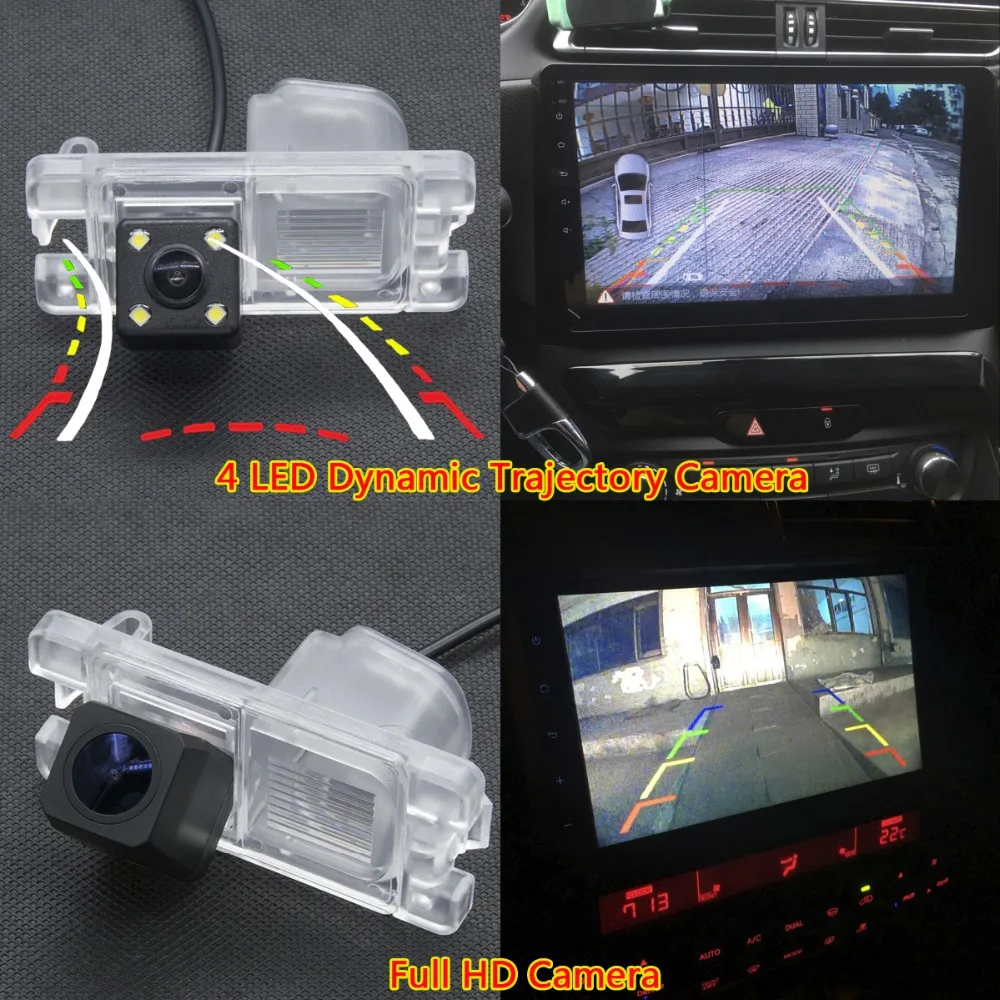 HD Dynamic Trajectory Tracks Rear View Reverse Camera for Mitsubishi Pajero America version Car Parking Backup Monitor Wireless |