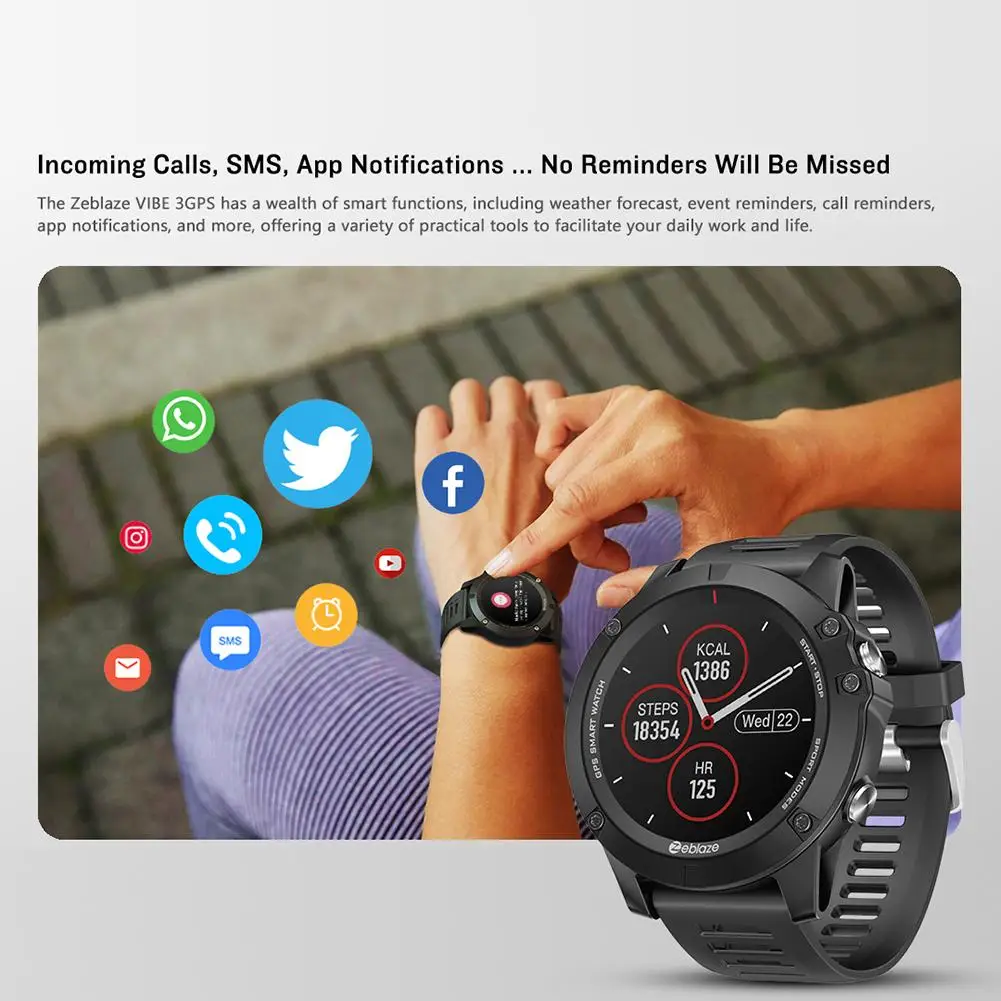 

For Zeblaze VIBE 3 Smart Watch Men Women Heart Rate Monitoring Smartwatch Fitness Tracker Sports IP67 Waterproof Smart Watches