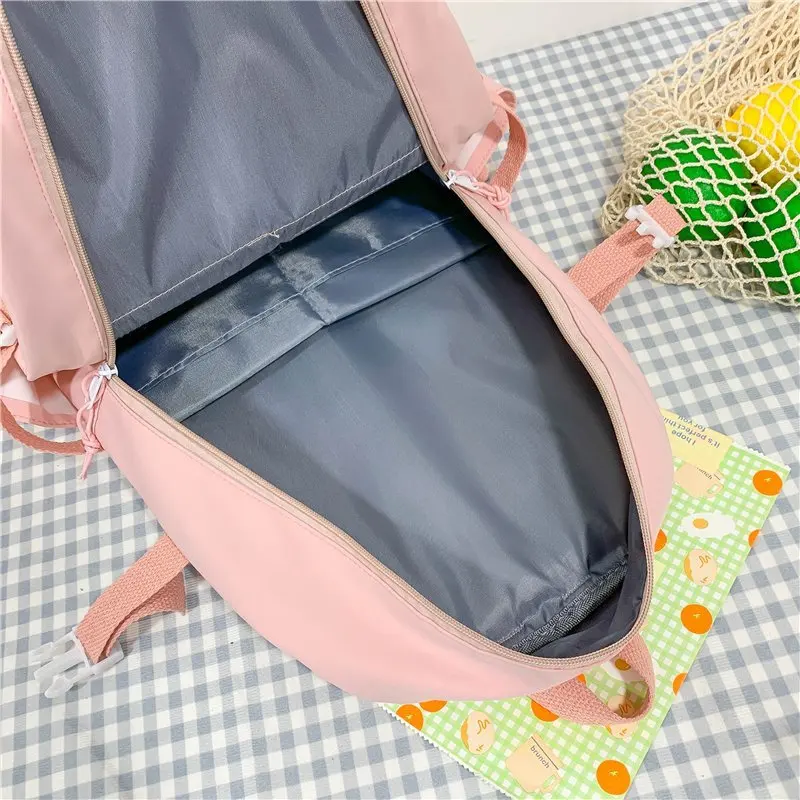 

2021 Women Large Capacity Travel Backpack Female Multi-pocket College Waterproof School Bags Transparent Pocket Laptop Backpacks