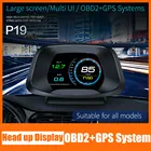 Автомобильный проекционный дисплей OBD2 GPS-навигация умный датчик Спидометр сигнализация безопасности Температура воды и масла превышение скорости многофункциональный