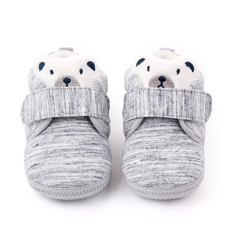 

2021 Winter Warm Baby Shoes Boys Girls Breathable Anti-Slip Cartoon Toddler Soft Soled Casual Walking Shoe