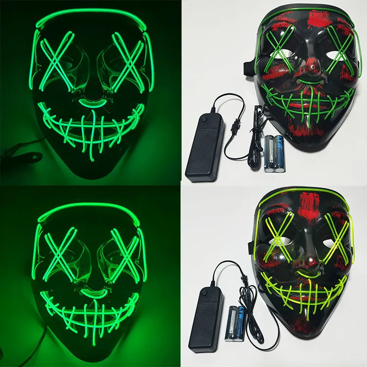 

Halloween V-Vendetta Handmade Cold Light 270mm X 170mm Mask Halloween Party