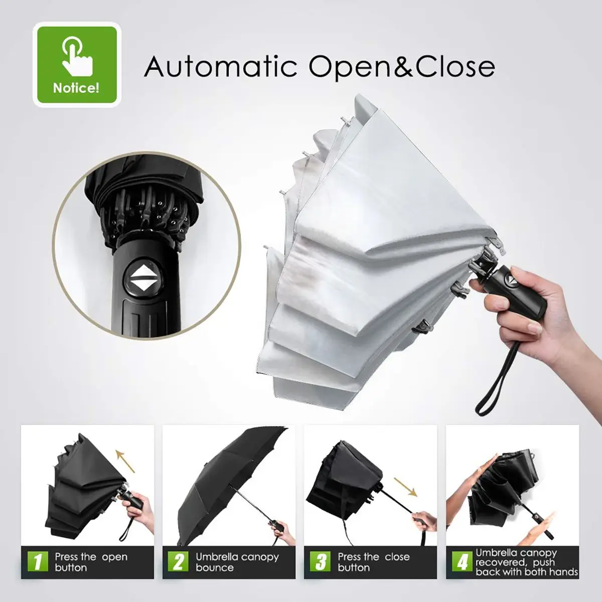 Comprare Gatto Divertente In Occhiali Da Sole Antivento Automatico Pieghevole Invertito Ombrello Portatile Paraguas Per Uomo Donna