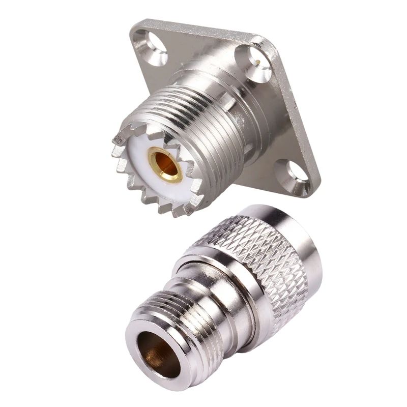 1 Pcs UHF Male PL259 To N Female M/F Straight Coax RF Adapter &amp SO-239 Jack Square Shape Solder Cup Connec | Электроника