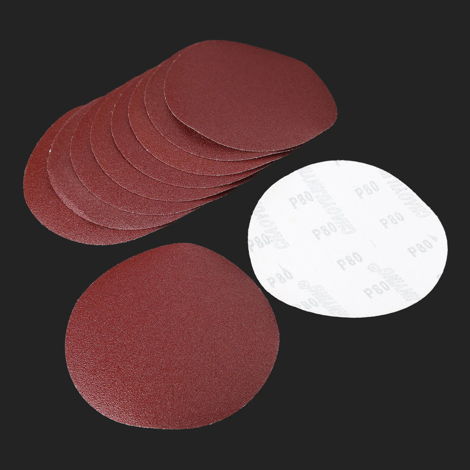 

10Pcs 6inch 150mm Round Sanding Disc Sandpaper Disk Sand Sheets Grit 80/120/240 Hook & Loop Polishing Pad for Sander Grits