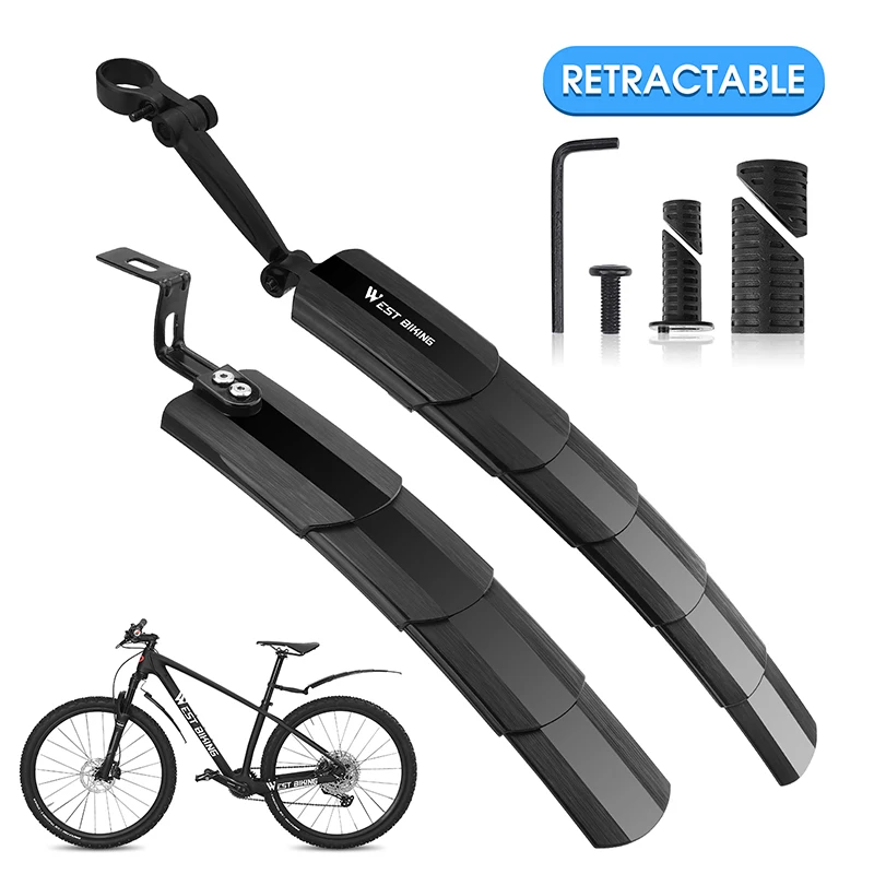 

WEST BIKING Bicycle Fenders Front/Rear Wheel Universal Foldable Mudguard MTB Mountain Bike Wings Mud Guard Cycling Accessories