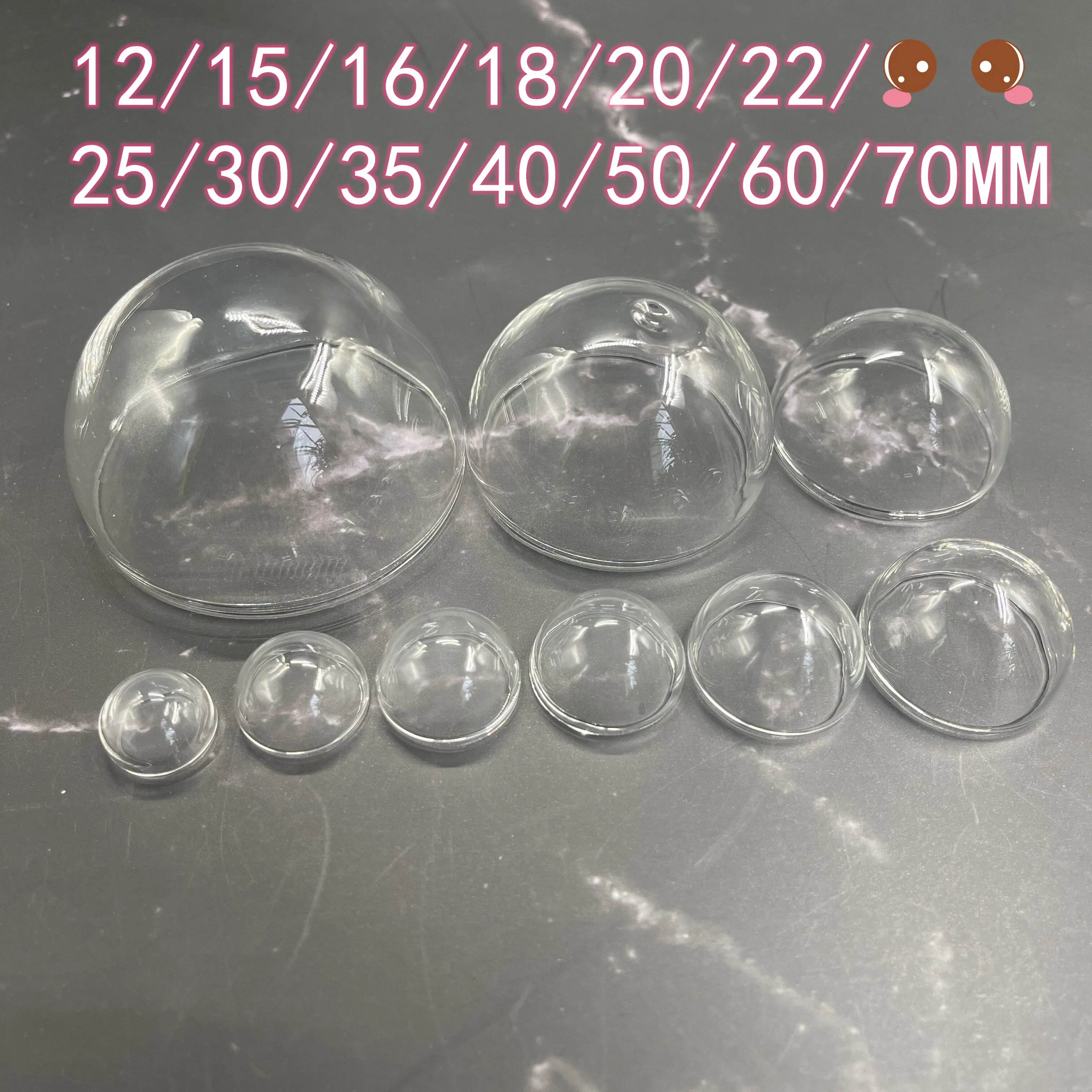 150 шт 12/15/16/18/20/22/25/30/35/40/50/60/70 мм стеклянная полусфера dome diy прозрачный Полукруглый