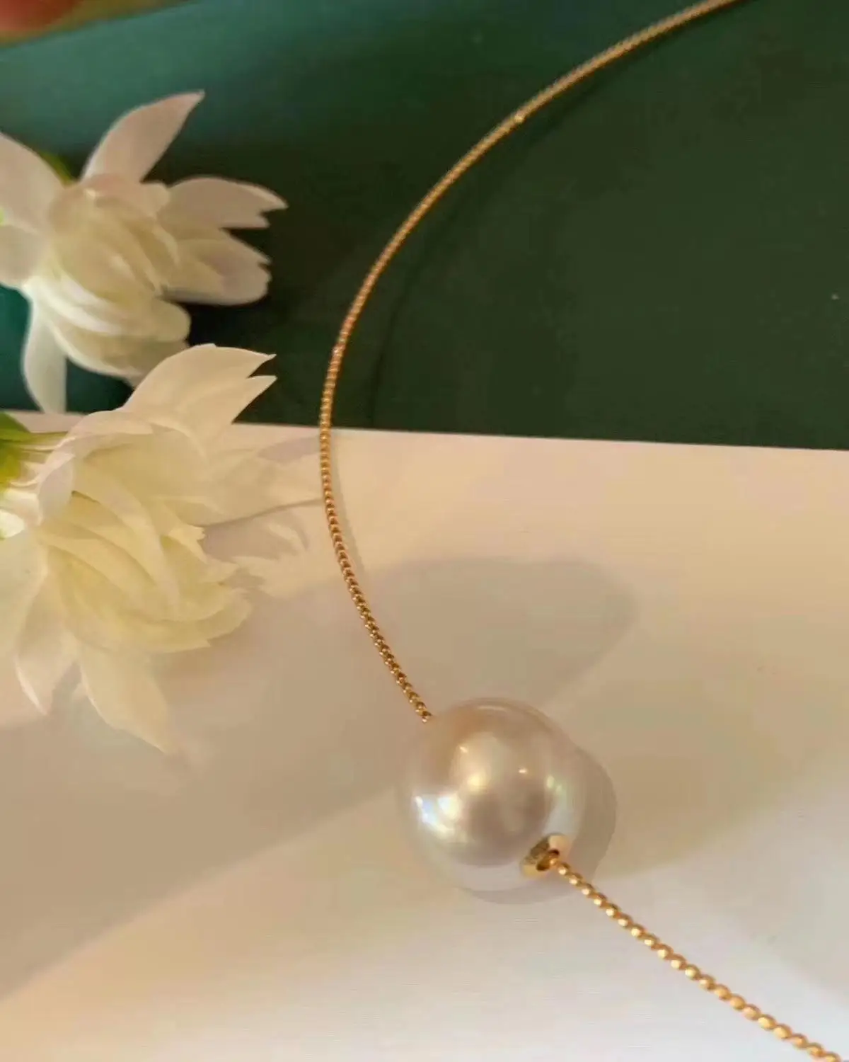 

D506 жемчужное ожерелье, хорошее ювелирное изделие, 18 К золото 11 мм натуральный пресноводный белый жемчуг подвеска ожерелье для женщин Подарк...