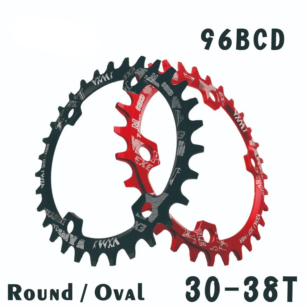 

Round Oval 96BCD Chainring MTB Mountain BCD 96 bike 30T 32T 34T 36T 38T crankset Tooth plate Parts for M7000 M8000 M9000