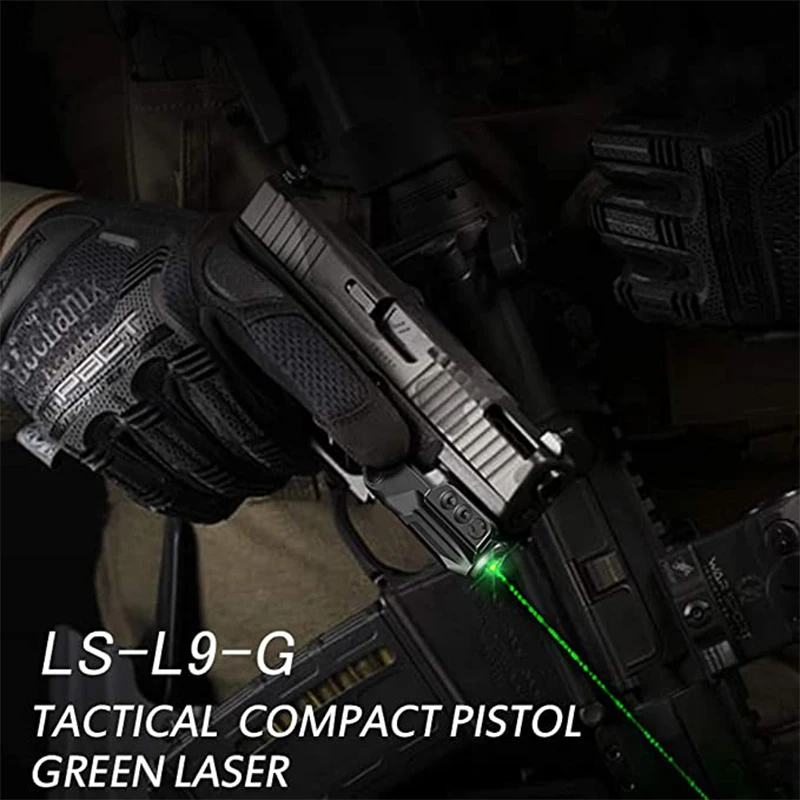 Низкопрофильный Компактный 9 мм пистолет перезаряжаемый зеленый лазерный прицел