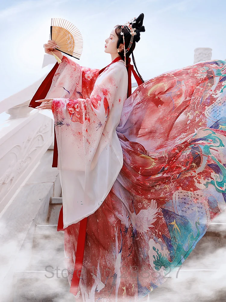 XinHuaEase Hanfu Женский Оригинальный китайский стиль старинный костюм осень династия