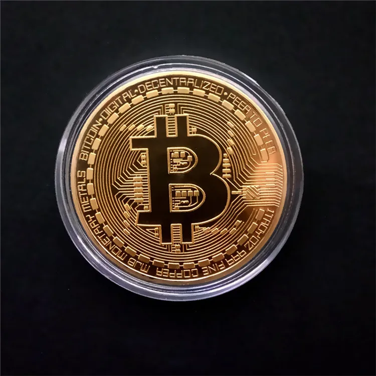Позолоченная монета Биткоин коллекционный подарок Casascius Bit монета художественная коллекция физическая Золотая памятная монета