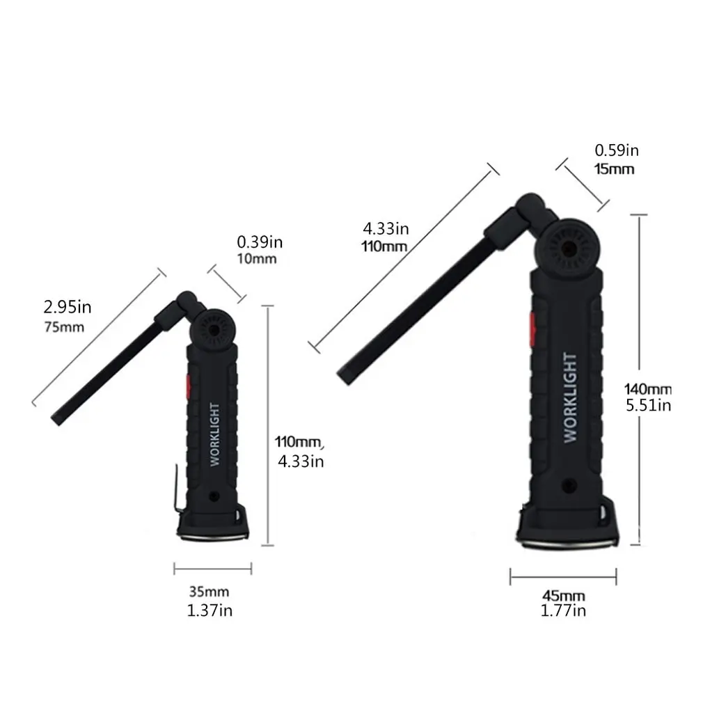 

Work Light Car Repair Hand Work Light With Magnet Foldable Multi-Function Flashlight Professional Fashion