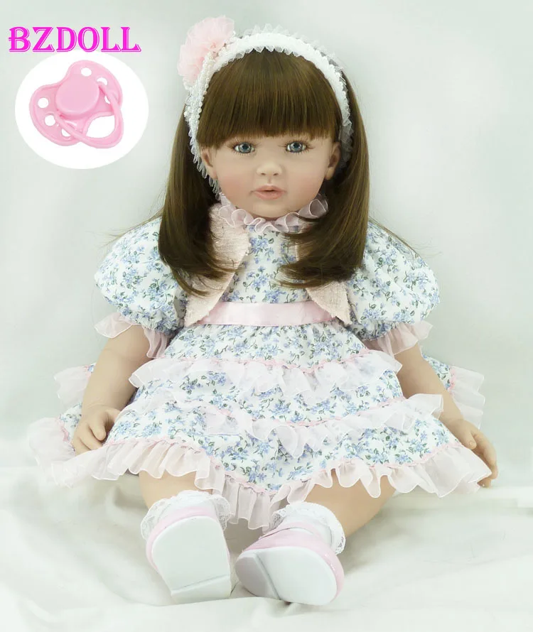 Силиконовая виниловая кукла Реборн 60 см 24 дюйма|toddler baby dolls|reborn doll toyreborn |