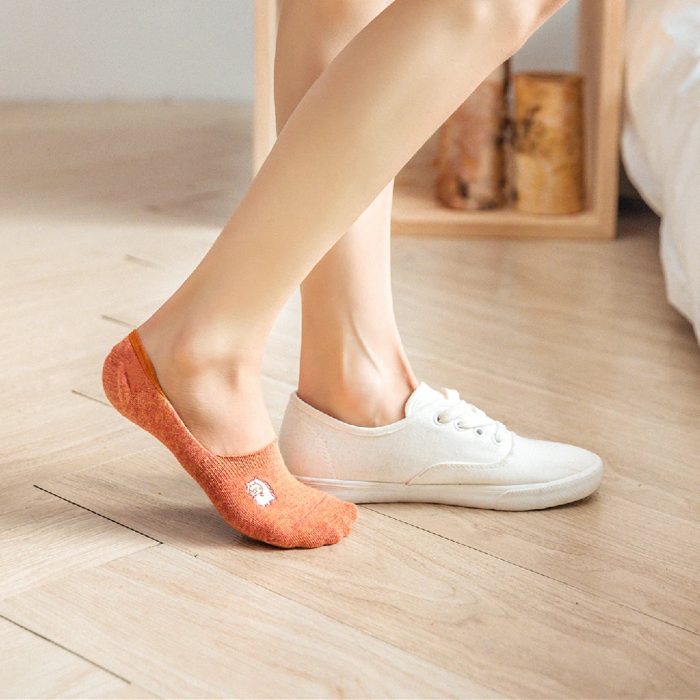 

1 Pair New Girls Happy Summer Embroidered Cute Cartoon Bear Giraffe Panda Dog Corgi Husky No-Show Socks Silicone Non-Slip