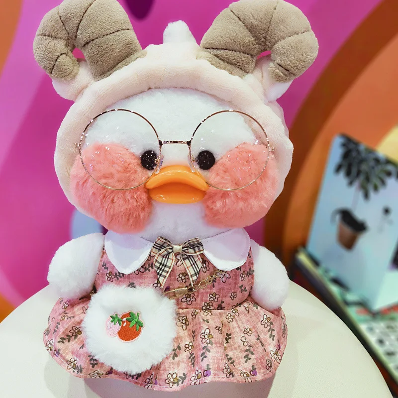 Boxi Kawaii плюшевая утка кукла игрушки Новые 30 см милые пушистые мягкие чучела кукла подарок на день рождения игрушки для детей девочек женщин - Цвет: Pink
