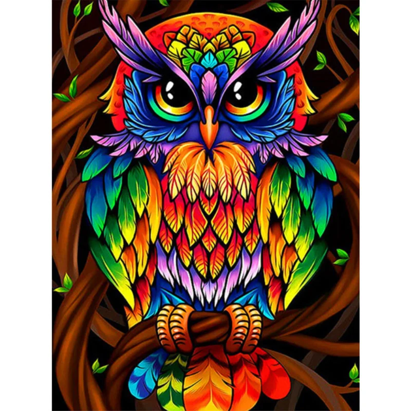 

Owl Diamond Painting Full Square Embroidery Animals Pictures With Rhinestones Kit Home Decoration