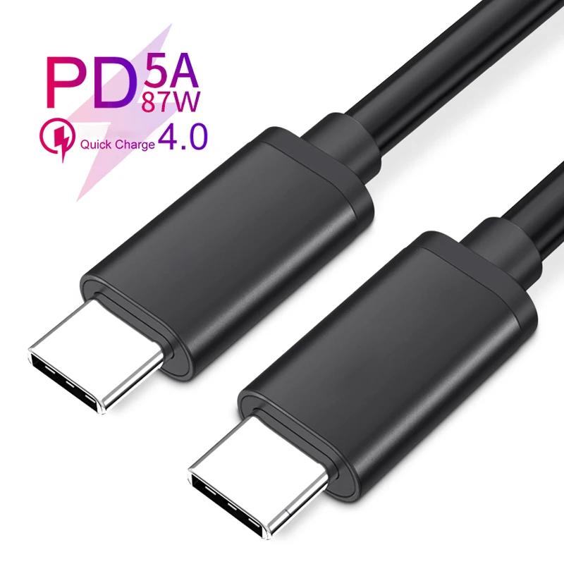 

PD 5A USB C to USB Type C Cable Quick Charge 3.0 4.0 For Samsung Xiaomi Huawei Mobile Phone USB-C Cord PD Fast Charging Cables