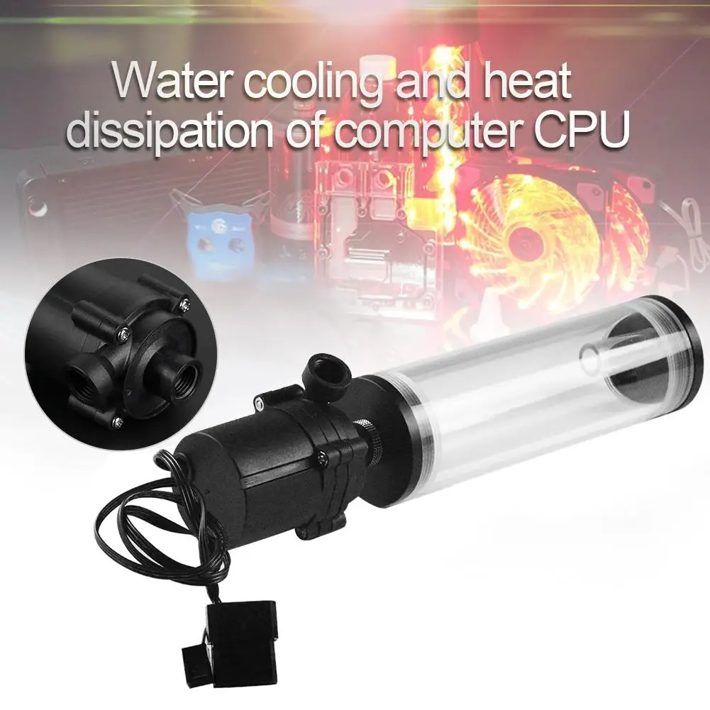 

Для ЦП G1/4 "резьба XHC8 + 160 мм цилиндрический резервуар для воды компьютера 12 в 19 Вт ПК водяное охлаждение SC600 насос радиатор водоблок Комплект Д...