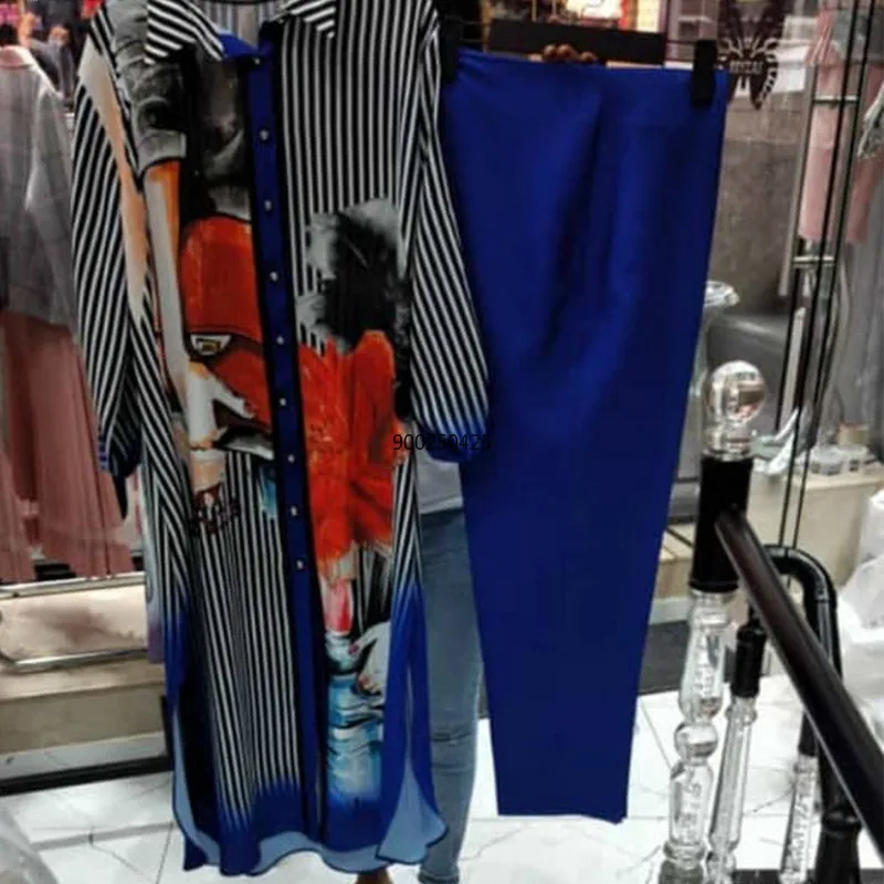 2 шт. комплект для женщин в африканском стиле Дизайнерская одежда Африка полоса