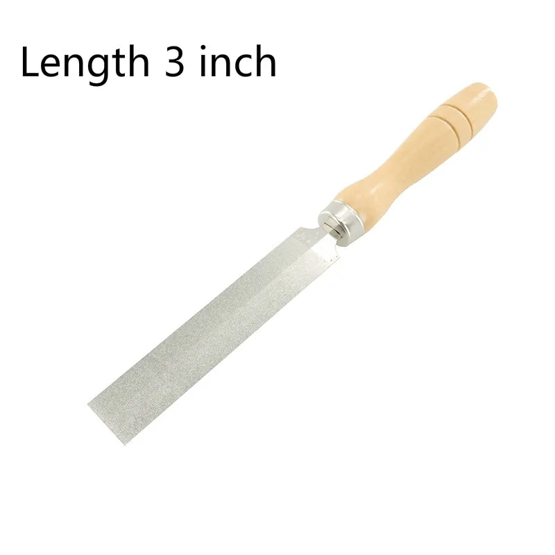 length 3 inch 3 4 5 дюймов Алмазный напильник с титановым покрытием для алмазной резьбы по дереву Металлическое стекло Шлифовка Деревообработка Садовый инструмент - Color: length 3 inch