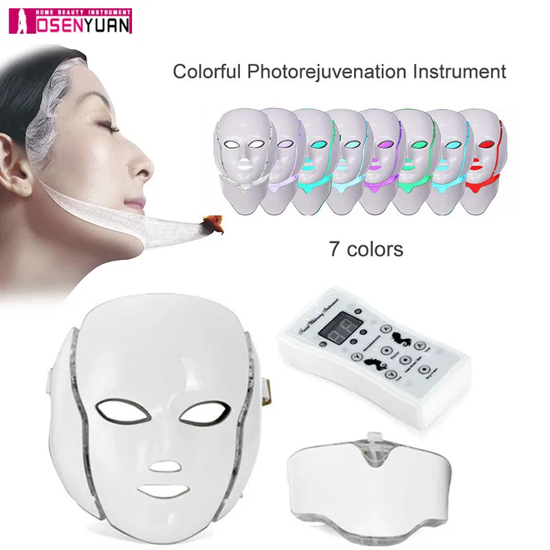

Светодиодный фотонсветильник вая терапия маска для лица Инструмент Уход за кожей омоложение массажер для лица против морщин, акне удаление...