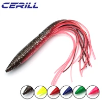 lot 5 cerill 31 cm 40 g colorful octopus soft fishing lure squid skirt jig wobblers silicone sea water artificial swimbait tuna