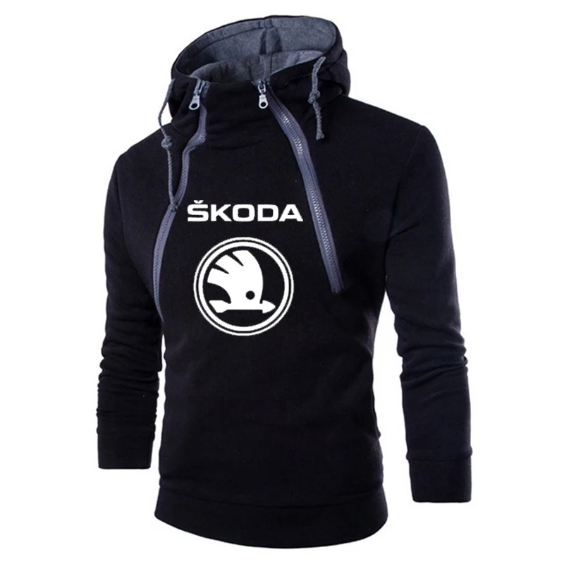 

2021Men's hoodies Skoda Car Logo Printed Spring Autumn Streetwear Fashion high quality Men's clothes pullovers casual Sportswear