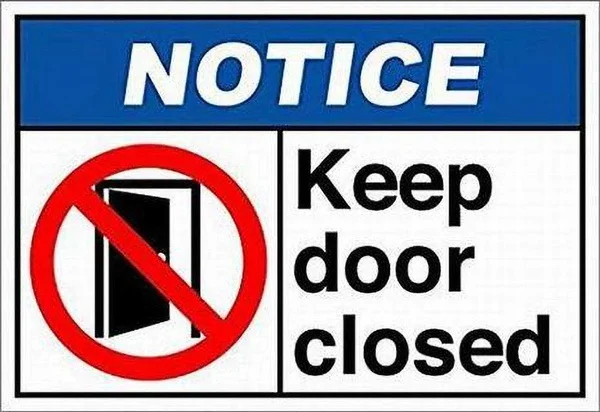 

Notice Keep Door Closed Tin Sign art wall decoration,vintage aluminum retro metal sign,