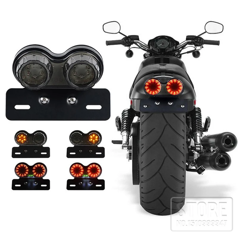 40LED Universal Motorcycle Refit Integrated signal integrated lights Electric vehicle multi-functional taillights Double engine |