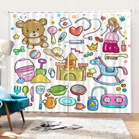 curtains cartoon boys and girls bedroom modern curtains baby room study living room curtains