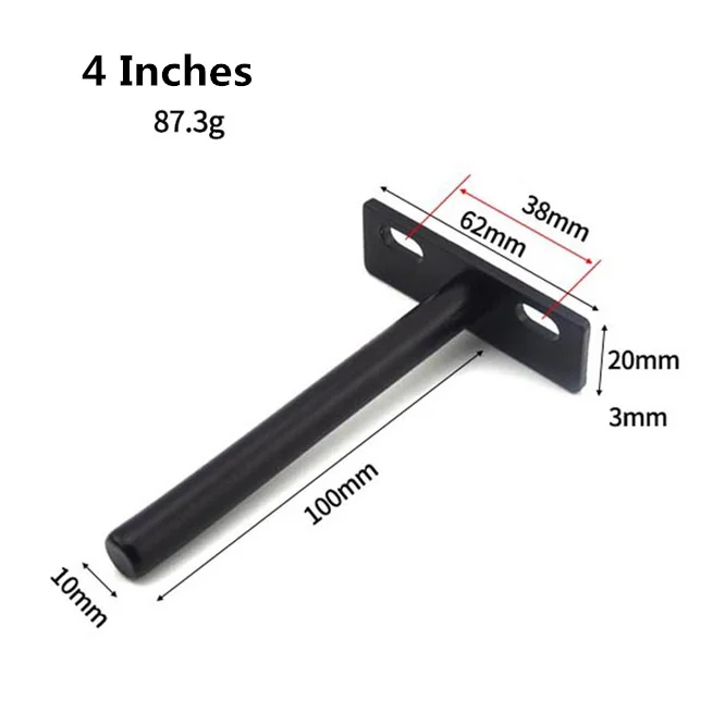 Черная Скрытая скобка 3 размера тяжелая опора настенный Настольный кронштейн для