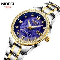 nibosi luxury ladies quartz watch women waterproof stainless steel strap women watches top brand bracelet clocks relogio feminin