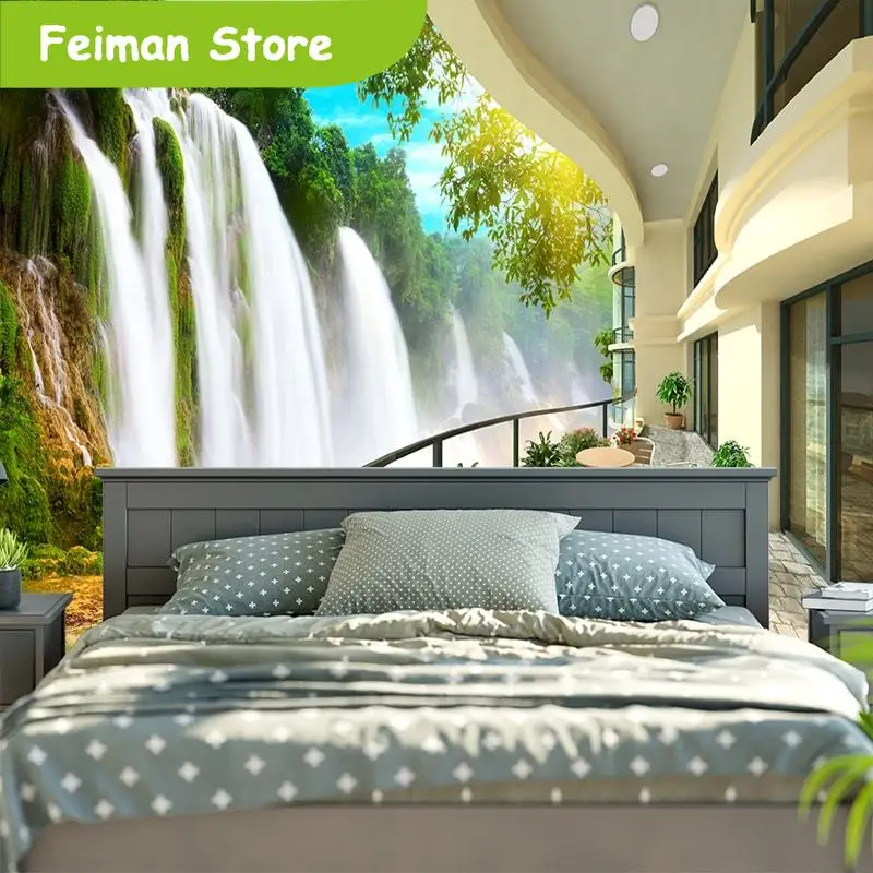 3D водопад гобелен природа горы индийская МАНДАЛА ГОБЕЛЕН настенный Бохо спальня