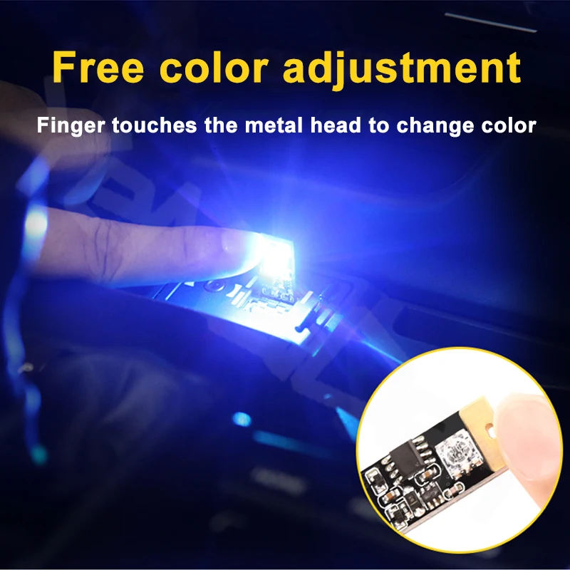 Интерьер автомобиля USB светодиодный атмосферный декоративный светильник Музыка