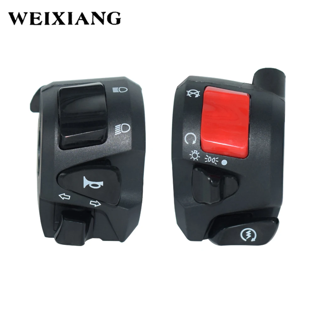 

Переключатель для Руля Мотоцикла, левый и правый руль 7/8 дюйма, 22 мм, 12 В, сигнал поворота на руль мотоцикла