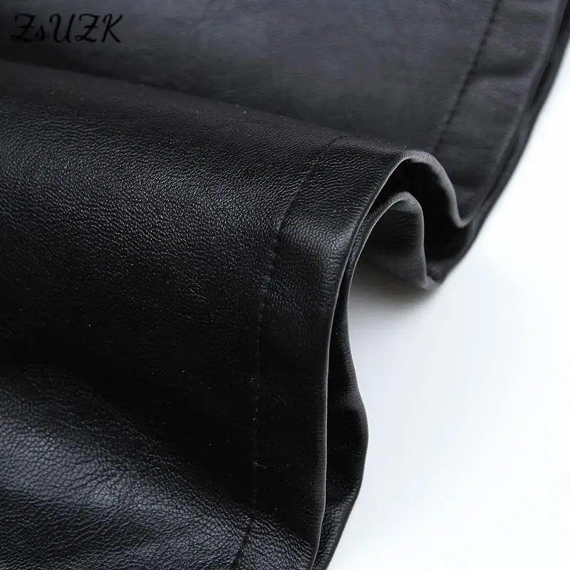 Юбка-годе женская из экокожи элегантная шикарная офисная облегающая до колена с