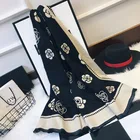 Новинка, Женская кашемировая шаль с цветами камелии для девушек, женская теплая Модная бандана, женские шарфы из пашмины, зимний шарф