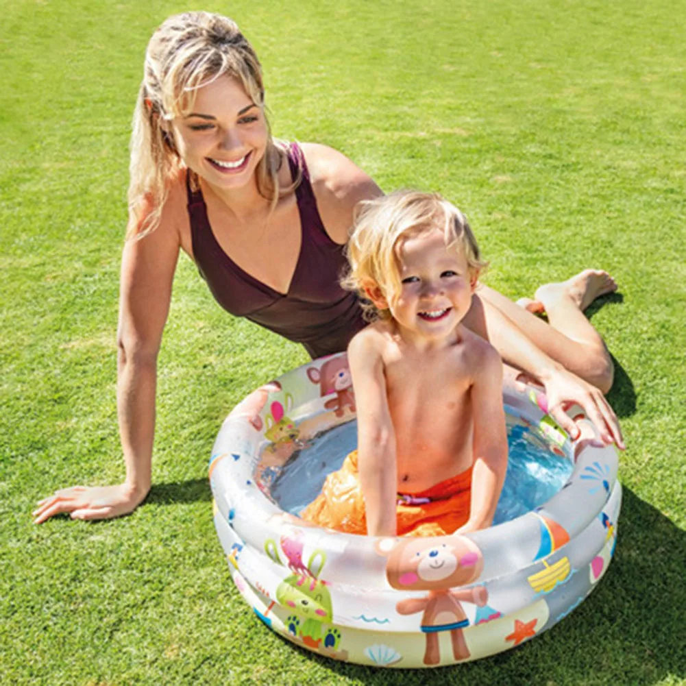 Радужный детский надувной круглый бассейн для 0-3 лет старый ПВХ плавучие