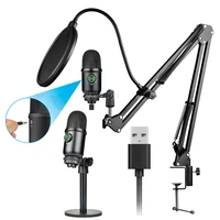usb microphone stand for pc computer condenser microphone recording studio podcast streaming mic for iphone android cell phone