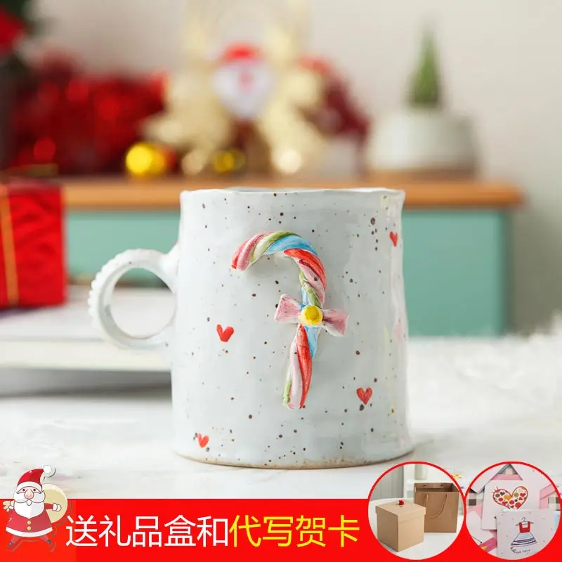 

Handmade Creative Mug Christmas Snowman Ceramic Mug Large Capacity Coffee Cup Cute Funny Tazas De Cafe Christmas Gift EB5MK