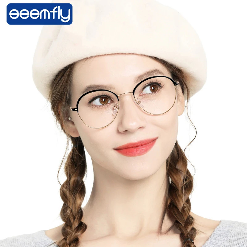 

Оправа для очков seemfly унисекс, плоская, зеркальная, из титанового сплава