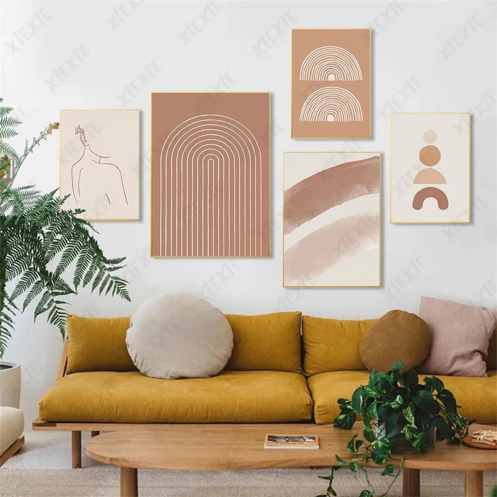 

Nordic Style Poster Canvas Painting Abstract Line Pattern Wallpaper Modern Decoration Home Living Room Craft Print Picture