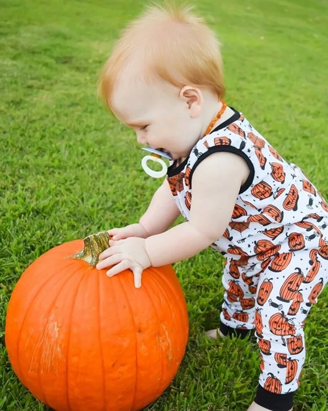 

Newborn Baby Girls Boys Halloween Romper Infant Winter Autumn Sleeveless Creative Pumpkin Spider Printing Jumpsuit Clothes 2020
