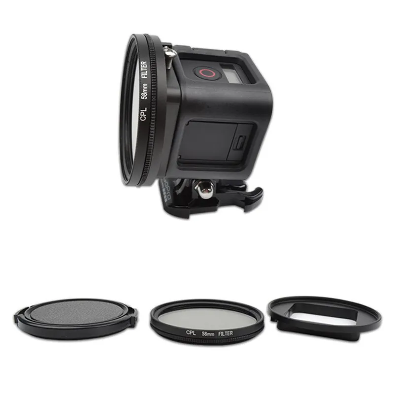 Круговой поляризационный фильтр CPL + Защитная крышка объектива кольцевой адаптер