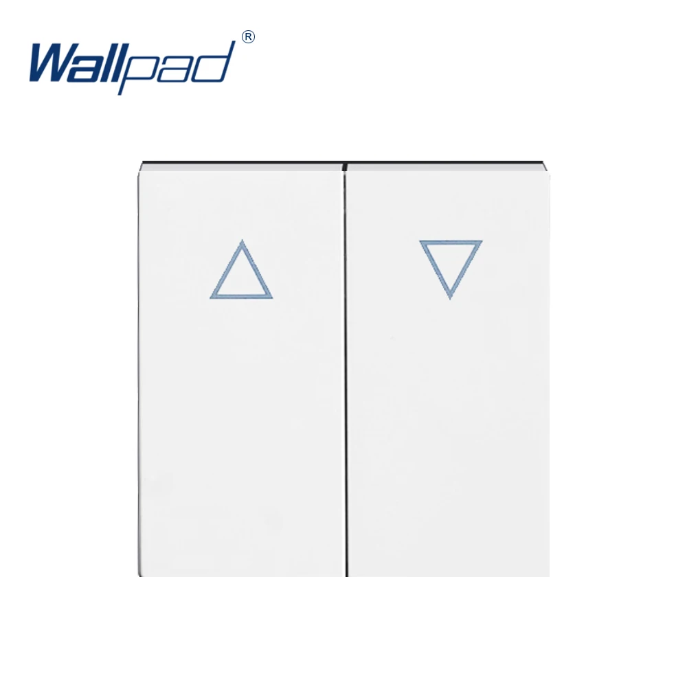 White Подхват для занавески Wallpad 2 позиционный переключатель кнопка с самовозвратом переключатель для модуль всего 55*55 мм - Цвет: White