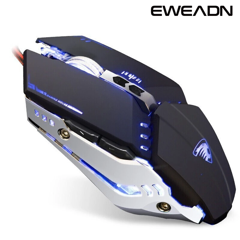 EWEADN Проводная usb мышь Мышь 7 ми программируемых кнопок 3200 Точек на дюйм